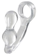 Anální a vaginální háky: Anální kolík s kroužkem na penis a varlata (anal lock)