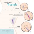 Šablona na holení ve tvaru trojúhelníku Ladyshape (včetně 2 holítek)