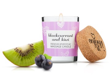 Afrodiziakální masážní svíčka MAGNETIFICO - Enjoy it! (blackcurrant and kiwi)