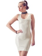 Sexy dámské šaty a minišaty: Bílé latexové minišaty (LateX)