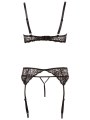 Krajkový set erotického prádla s ozdobným obojkem (Abierta Fina)