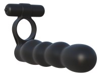 Vibrační erekční kroužky na penis: Vibrační erekční kroužek s tvarovatelným dildem Fantasy C-Ringz