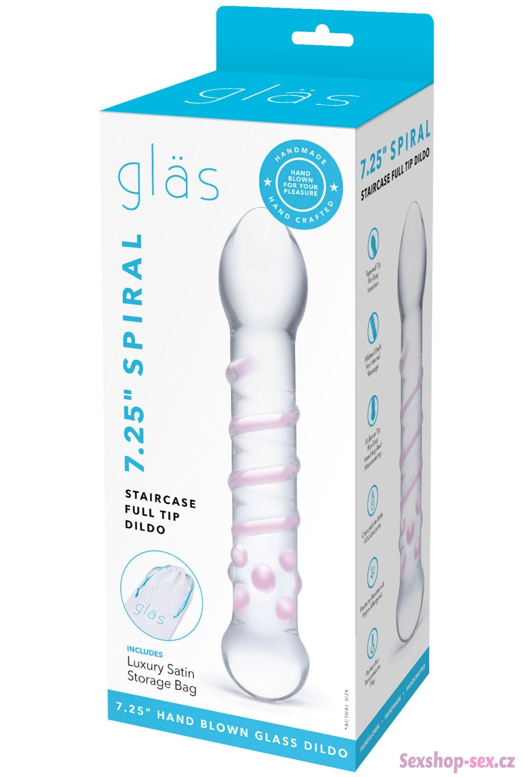 Стеклянный анальный фаллоимитатор Glas Calisto Clear Glass Dildo, бесцветный, до 18 см GLAS-78 - Glas - Анальные стимуляторы - Купить