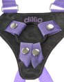 Dildo Dillio Slim 7" + fialový postroj s ramenními popruhy (Pipedream)