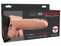 Dutý vibrační připínací penis s varlaty 7" Fetish Fantasy (nabíjecí)