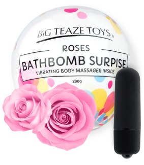 Bomba do koupele s vibrační patronou Surprise (růže)