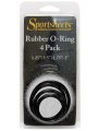 Sada kroužků k postrojům na připínací penisy Sportsheets O-Ring (4 ks)