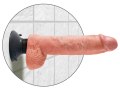 Tvarovatelný vibrátor s varlaty a odnímatelnou přísavkou King Cock 10" (28,5 cm)