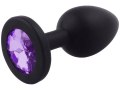 Silikonový anální kolík se šperkem (světle fialový)