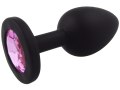 Silikonový anální kolík se šperkem (světle růžový)