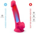 Realistické dildo z paměťového silikonu SILEXD 7" Model 1 (růžové)