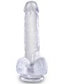 Dildo s varlaty a přísavkou King Cock Clear 6" (17,8 cm)