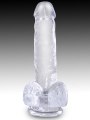 Dildo s varlaty a přísavkou King Cock Clear 6" (17,8 cm)