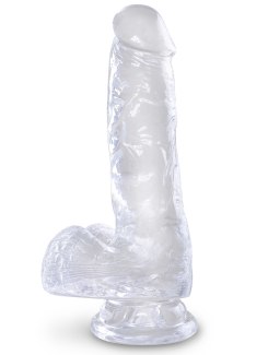 Dildo s varlaty a přísavkou King Cock Clear 6" (17,8 cm)