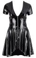Lakované šaty s asymetrickou skládanou sukní (Black Level)