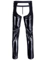 Lakované pánské kalhoty s velkým otvorem v rozkroku + tanga (Black Level)