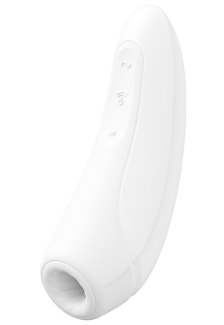 Nabíjecí stimulátor klitorisu Satisfyer Curvy 1+, bílý (ovládaný mobilem)