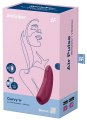 Nabíjecí stimulátor klitorisu Satisfyer Curvy 1+, vínový (ovládaný mobilem)