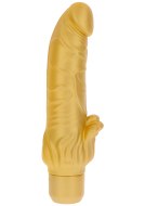 Realistické vibrátory ve tvaru penisu: Realistický vibrátor Gold Dicker Stim (ToyJoy)