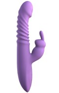 Vibrátory s králíčkem (na bod G i klitoris): Hřejivý přirážecí rotační vibrátor s králíčkem s oušky Fantasy For Her