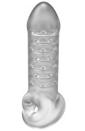 Návleky na penis: Zvětšovací návlek na penis a varlata OptiMALE Thin (Doc Johnson)