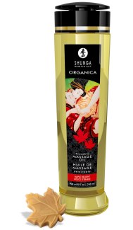 Slíbatelný masážní olej Shunga ORGANICA Maple Delight (240 ml)