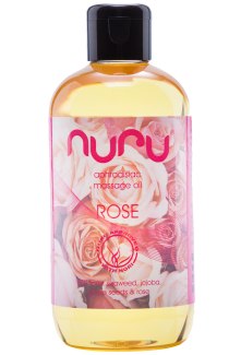 Afrodiziakální masážní olej Nuru Rose (250 ml)