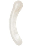 Dvojitá a oboustranná dilda: Oboustranné dildo z křišťálu Clear Quartz Curve