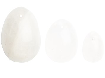 Yoni vajíčko z křišťálu Clear Quartz Egg L, (velké)