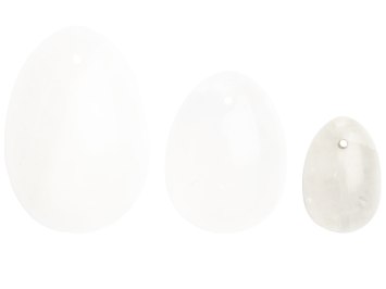 Yoni vajíčko z křišťálu Clear Quartz Egg S, (malé)
