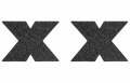 Třpytivé samolepky na bradavky Flash Cross (černé)