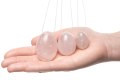 Sada yoni vajíček z růženínu Rose Quartz Egg (S, M a L)