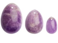 Yoni vajíčka: Sada yoni vajíček z ametystu La Gemmes Amethyst Egg (S, M a L)