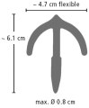 Silikonový kolík do penisu ve tvaru kotvy Sperm Stopper (8 mm)