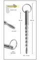 Dutý nerezový dilatátor Penis Stick (stupňovitý, 6 – 13 mm)