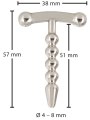 Kovový kolík do penisu ve tvaru kotvy Anchor Small (kuličkový, 8 mm)