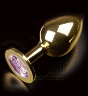 Anální kolíky s krystalem: Kovový anální kolík se šperkem Dolce Piccante (růžový)