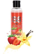 Lubrikační gely s příchutí, na orální sex: Lubrikační/masážní gel S8 4-in-1 Vanilla Strawberry Whipped Cream