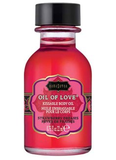 Slíbatelný tělový olej OIL OF LOVE Strawberry Dreams (Kama Sutra)