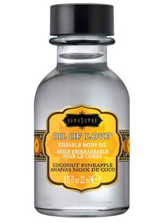 Slíbatelný tělový olej OIL OF LOVE Coconut Pineapple (Kama Sutra)