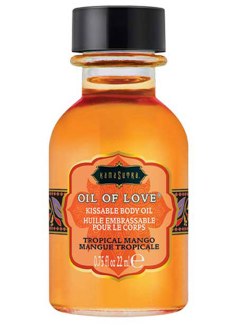 Slíbatelný tělový olej OIL OF LOVE Tropical Mango (Kama Sutra)