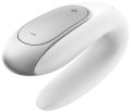 Párový vibrátor s dálkovým ovladačem Satisfyer Double Fun White (ovládaný mobilem)
