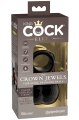 Vibrační silikonový kroužek s varlaty King Cock Elite The Crown Jewels