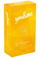 Tenké kondomy: Ztenčené kondomy You & Me Sensitive (12 ks)