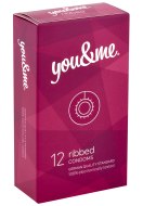 Vroubkované kondomy: Vroubkované kondomy You & Me Ribbed (12 ks)