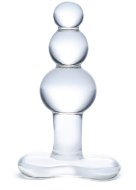Skleněné a kovové anální kolíky: Skleněný anální kolík Beaded Glass (Gläs)