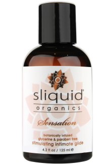 Přírodní stimulační lubrikant Sliquid Organics Sensation (125 ml)