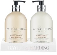 Kosmetické sady: Tekuté mýdlo + mléko na ruce a tělo Baylis & Harding (jojoba, vanilka a mandle)