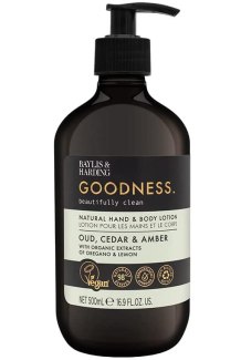 Mléko na ruce a tělo Goodness (oud, cedr a ambra)