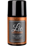 Speciální uvolňující gely a spreje: Orální krém na deepthroat Sensuva Lic-o-licious Salted Caramel (slaný karamel, 50 ml)